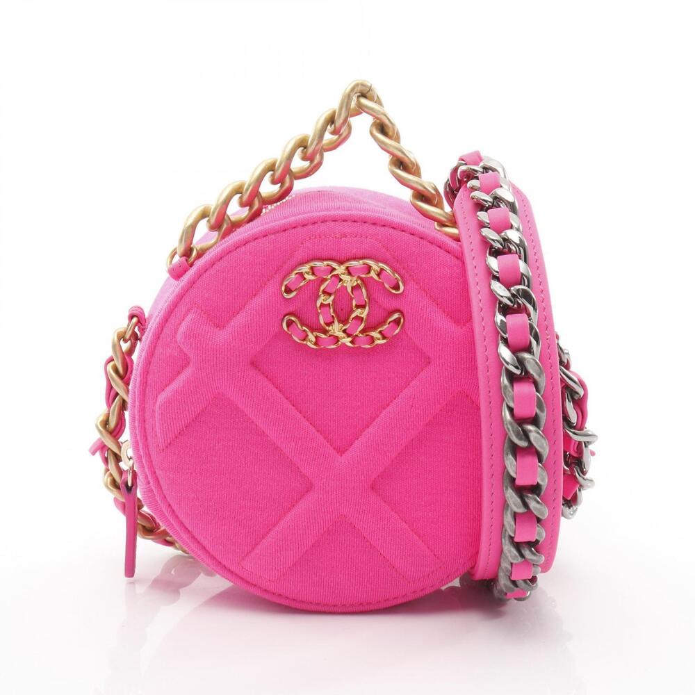 Chanel Coco Mark Round Shoulder Bag Pink